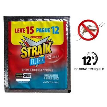 Imagem de Refil Repelente Elétrico Straik Pernilongos 15 Pastilhas - DEXTER LATI