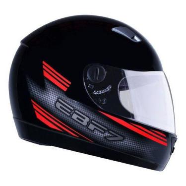 Imagem de Capacete Moto Ebf 7 Carbon Gt Preto Solid Várias Cores + Nf, 56, Verme