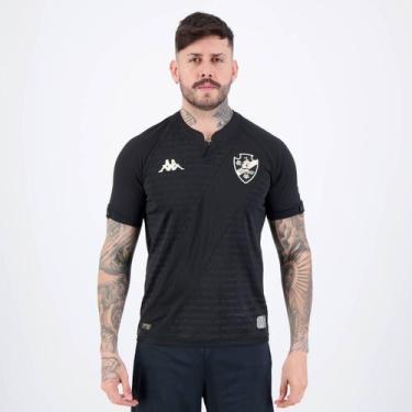 Imagem de Camisa Kappa Vasco III 2024 Preta, P