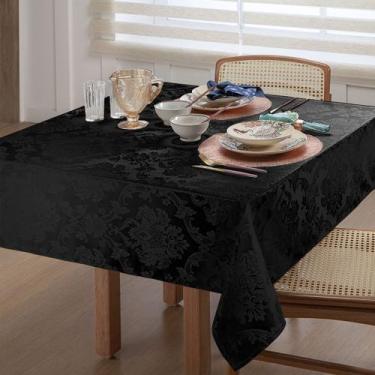 Imagem de Toalha Mesa Quadrada 4 Lugares Tecido Jacquard 1,40x1,40 - MH Enxovais