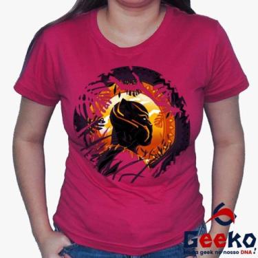 Imagem de Baby Look Pantera Negra 100% Algodão - Wakanda Forever - Black Panther