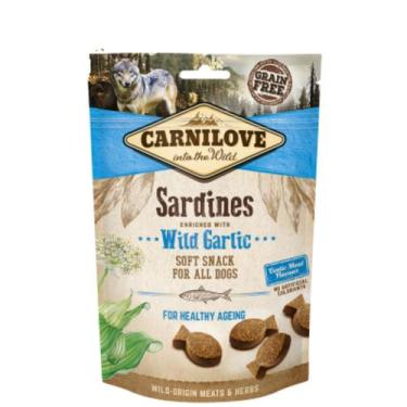 Imagem de Carnilove Petisco Semi-Úmido Premium Sardinhas e Alho Selvagem Para Ca