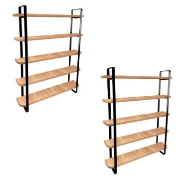 Imagem de kit com 02 Nicho Expositor Arusi 100 Esmaltes 5 Prateleiras - Loja da 