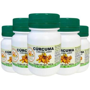 Imagem de Cúrcuma 500mg 60 cps  Kit com 5 unidades - Sítio Santa Luz