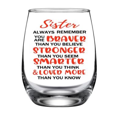 Imagem de JERIO Presentes para irmãs da taça de vinho, presentes inspiradores para irmãs - Natal, dia das mães, aniversário, dia dos namorados para irmãs