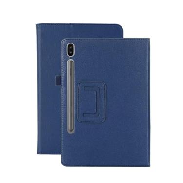Imagem de ZZOUGYY Capa de tablet para Samsung Galaxy Tab S6 10.5 T860 T865 T867 (versão 2019), capa de couro ultrafina com suporte para Galaxy Tab S6 2019 SM-T860 SM-T865 SM-T867 10,5 polegadas (Li-Dark Blue)