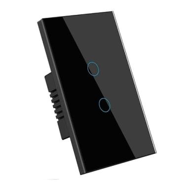 Imagem de BoShiNuo Interruptor de luz inteligente ZigBeeTuya, sem fio neutro, sem necessidade de capacitor, vida inteligente 1/2/3 compatível com Alexa Gogle Home-1211ZC-BLACK-02