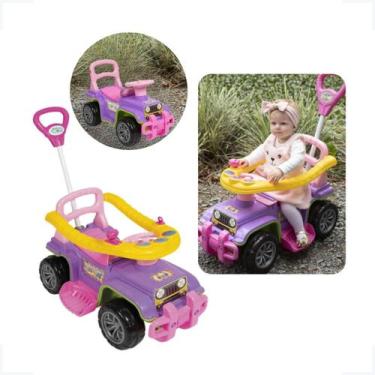 Imagem de Carrinho Jip Jip Passeio Infantil Bebês Colorido Meninas - Maral, Rosa