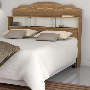 Imagem de Cabeceira Casal Estrela Freijó e Off White Vitamov