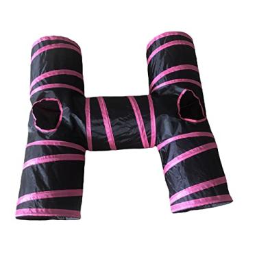 Imagem de Túneis para gatos, furão de estimação, coelhinho, túneis, tubos, habitats de metrô, estilo S, cama de barraca de gato com labirinto, brinquedo interativo para gatinhos (tubos tipo H)