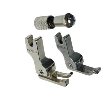 Imagem de Kit 2 Calcador Pesponto Compensado 1mm 1/32N Direito e Esquerdo Com En
