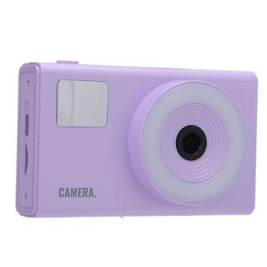 Imagem de Câmera Digital 4K, Câmera CCD Vintage Câmera de Viagem Portátil de 48 MP Com Tela de 2,4 Polegadas, Zoom Digital 16X, Anti-vibração, Foco Automático AF para Iniciantes, (Roxo)