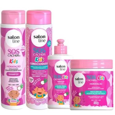 Imagem de Kit Salon Line Sos Cachos Kids Hidratação C/4