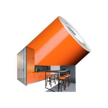Imagem de Adesivo vinil moveis Geral envelopamento 5Mx50cm Laranja - Marca Impri