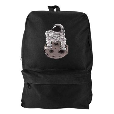 Imagem de Mochila Bolsa Masculina Basica Escolar Pega a Visão Astronauta Espaço 