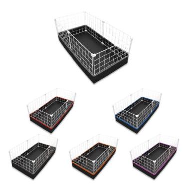 Imagem de Cercado Aramado Porquinho da Índia 40x80 Cm Branco com Bandeja Higiêni