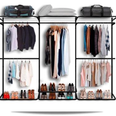 Imagem de Closet Aramado - Linear CLR371 - 2,80 - Smart Black - Casa Expressa