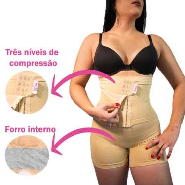 Imagem de Cinta Modeladora Dupla Compressão Abdominal Redutor de Medidas Pluzz S