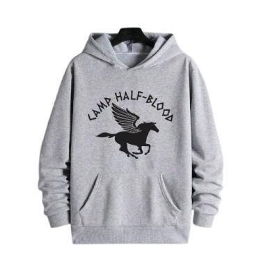 Imagem de Moletom Blusa De Frio Camp Half Blood Unissex - SEMPRENALUTA , Cinza, 