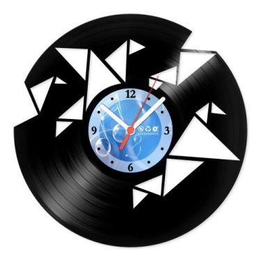 Imagem de Relógio De Parede Disco Vinil Escritório - Origami 1 - VEC-002 - Moder