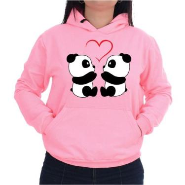 Imagem de Blusa Moletom Feminino Canguru Flanelado Casual 2 Panda - Markelly, Ro