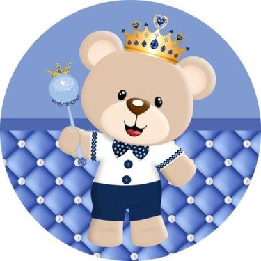 Imagem de Painel Festa Redondo C/ Elástico 1,50m Ursinho Príncipe - Fadrix