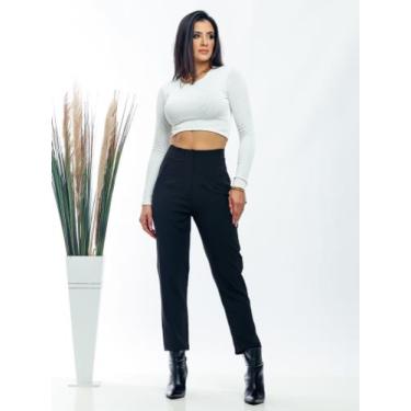Imagem de DOUTORAS MODAS Calça Alfaiataria Feminina Cintura Alta LANÇAMENTO Moda