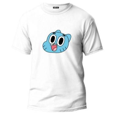 Imagem de Camiseta Gumball Infantil E Adulto Lançamento - Vinis Store, Branco, M