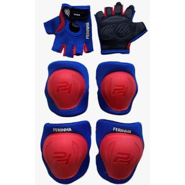 Imagem de Kit de Proteção Infantil Kids Bike Criança Ferinha Pro Hand, Azul, Ver