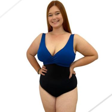 Imagem de Maiô, Body Feminino Plus Bicolor Chapa Barriga Com Bojo Neon - HYPE MO