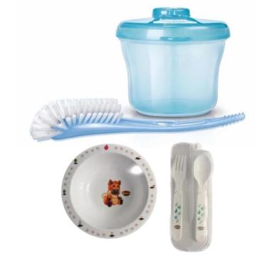 Imagem de Kit Escova E Dosador Azul Avent Philips Original, Escova e Dosador