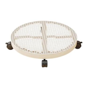 Imagem de Bothyi Suporte para plantas em vasos com rodízios, carrinho de plantador multifuncional, acessórios, bandeja de plantas, rolo para quintal ou deck, Branco Médio