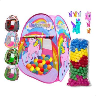 Imagem de Toca Barraca Infantil Divertida + 25 Bolinhas Cores + Surpresa - KIDSB