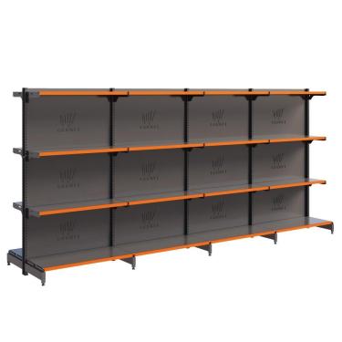 Imagem de Gôndola Centro 1 Inicial 3 Continuações 1,37 m 40KG FIT Expositor de Supermercado Amapá