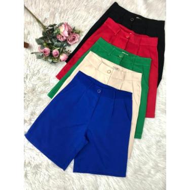 Imagem de Doutoras Modas Bermuda de Linho Feminina Tendência 135, Bege, M