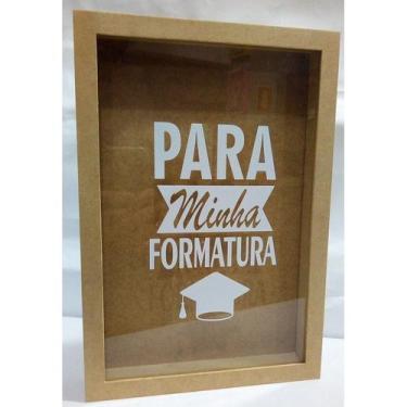 Imagem de Quadro Cofre Porta Moedas Mdf 32x22 Para Minha Formatura - sonhos e id