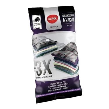 Imagem de Saco Organizador a Vácuo Edredom Cobertor Roupas 60x80cm - Clink