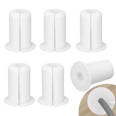 Imagem de HEYLEAYAR Kit de roteamento de cabos Starlink para orifício de parede de 9,5 cm, 6 peças de ilhós de parede de silicone para cabo Ethernet Starlink passagem de parede, acessórios de roteamento de