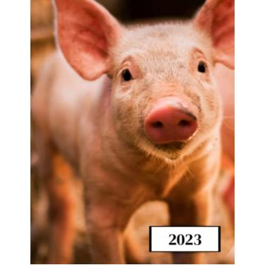 Imagem de 2023: Agenda semainier au format A4 - Année civile (Janvier à Décembre 2023) - Intervalles d'1h (7h-22h) - Contacts, jours fériés, mots de passe, ... - Une semaine sur deux pages