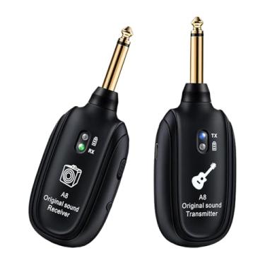 Imagem de MERIGLARE Receptor transmissor de áudio sem fio receptor transmissor de guitarra, sem fio de guitarra eletrônica para desempenho de prática