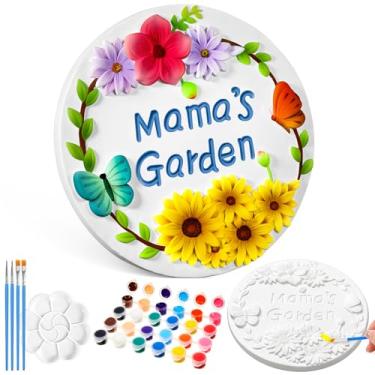 Imagem de Juexica Presentes de jardim DIY para mãe, trampolim de jardim, pinte você mesmo pedras de jardim, presentes femininos para o Natal, trampolins para crianças, presente de filha e filho, para mãe (mãe,