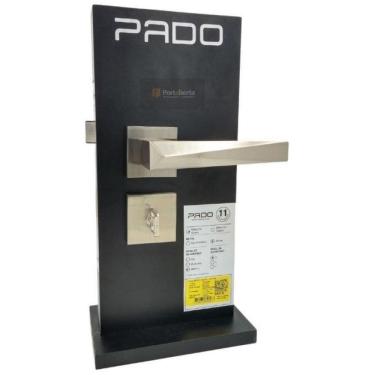 Imagem de Fechadura Porta Banheiro Wc Pado Ascot Escovada Acetinada