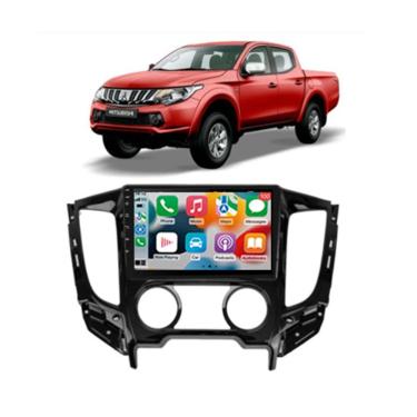 Imagem de Kit Multimídia L200 Triton Ar Analogico 2016 / 2023 9 Pol Android Carplay 2/64GB - ADAK...