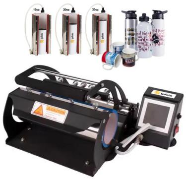 Imagem de Prensa Térmica Dupla TPfoto SY220 para Canecas, Squeezes e Copos 220V 