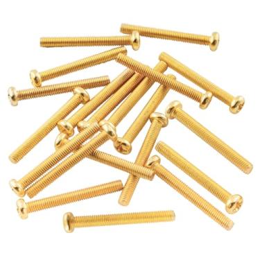 Imagem de Musiclily Basic 3x35mm Metal Rosca Métrica Parafuso para Ajuste de Altura Captador Humbucker/Moldura de Captador de Guitarra Epiphone SG Import, Dourado (20 Peças)