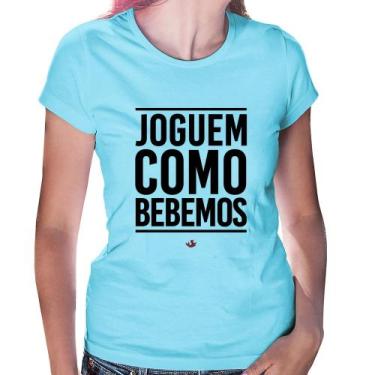 Imagem de Baby Look Joguem como bebemos - Foca na Moda, Azul bebê, M