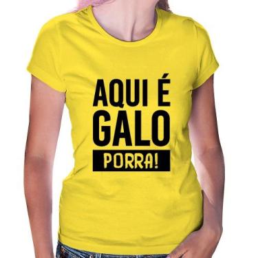 Imagem de Baby Look Aqui é galo  - Foca na Moda, Amarelo, P