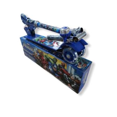 Imagem de Patinete Infantil Scooter Metal Os Vingadores 3 Rodas Led - Buzina