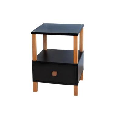 Imagem de Evo Mesa de Cabeceira Preto 1 Gaveta Baixa - EVOLUKIT