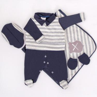Imagem de Saída Maternidade para Bebê Menino Brasão Luxo 5 peças - AVM Enxovais,